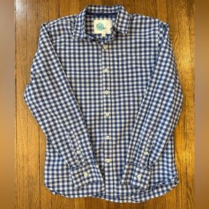 Boden Navy and White Gingham Boy’s Shirt- Size 13-14Y